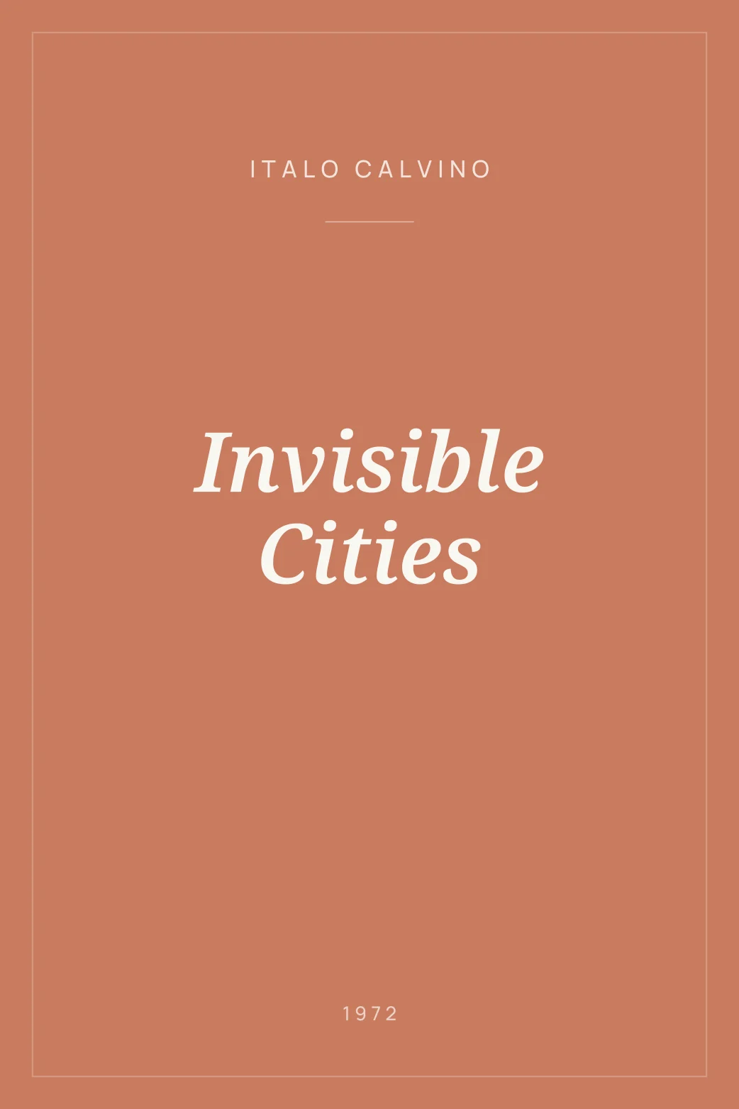 Portada de Invisible Cities
