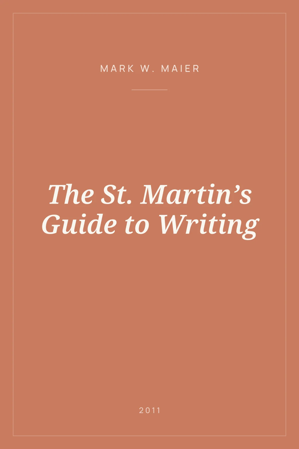 Portada de The St. Martin’s Guide to Writing