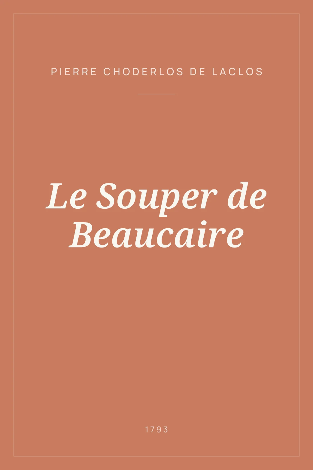 Portada de Le Souper de Beaucaire
