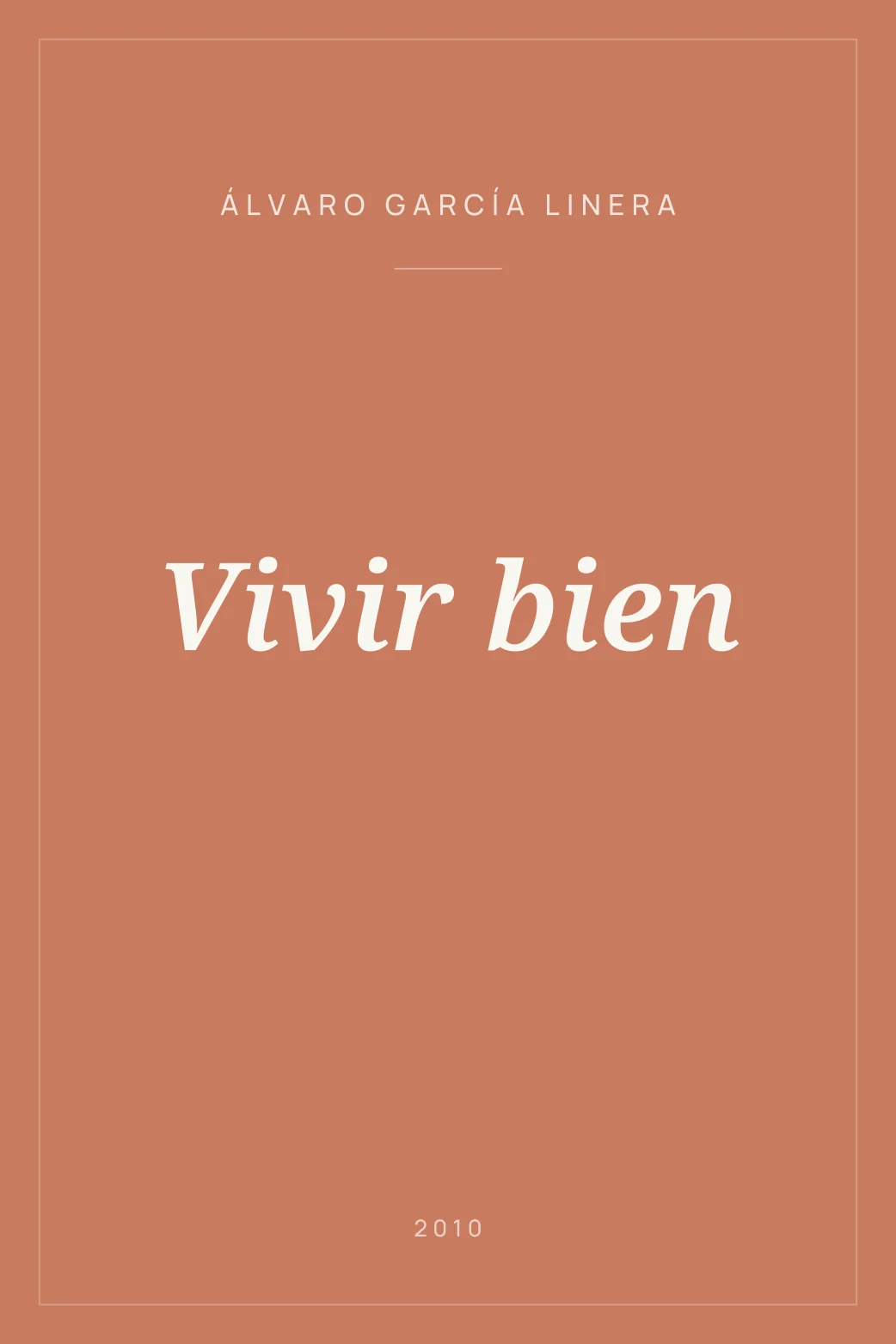Portada de Vivir bien
