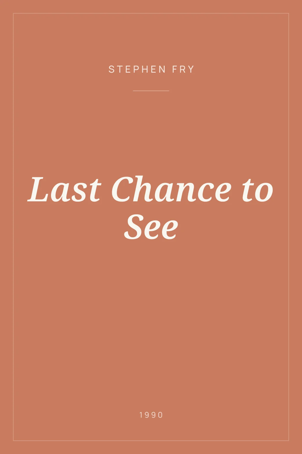 Portada de Last Chance to See