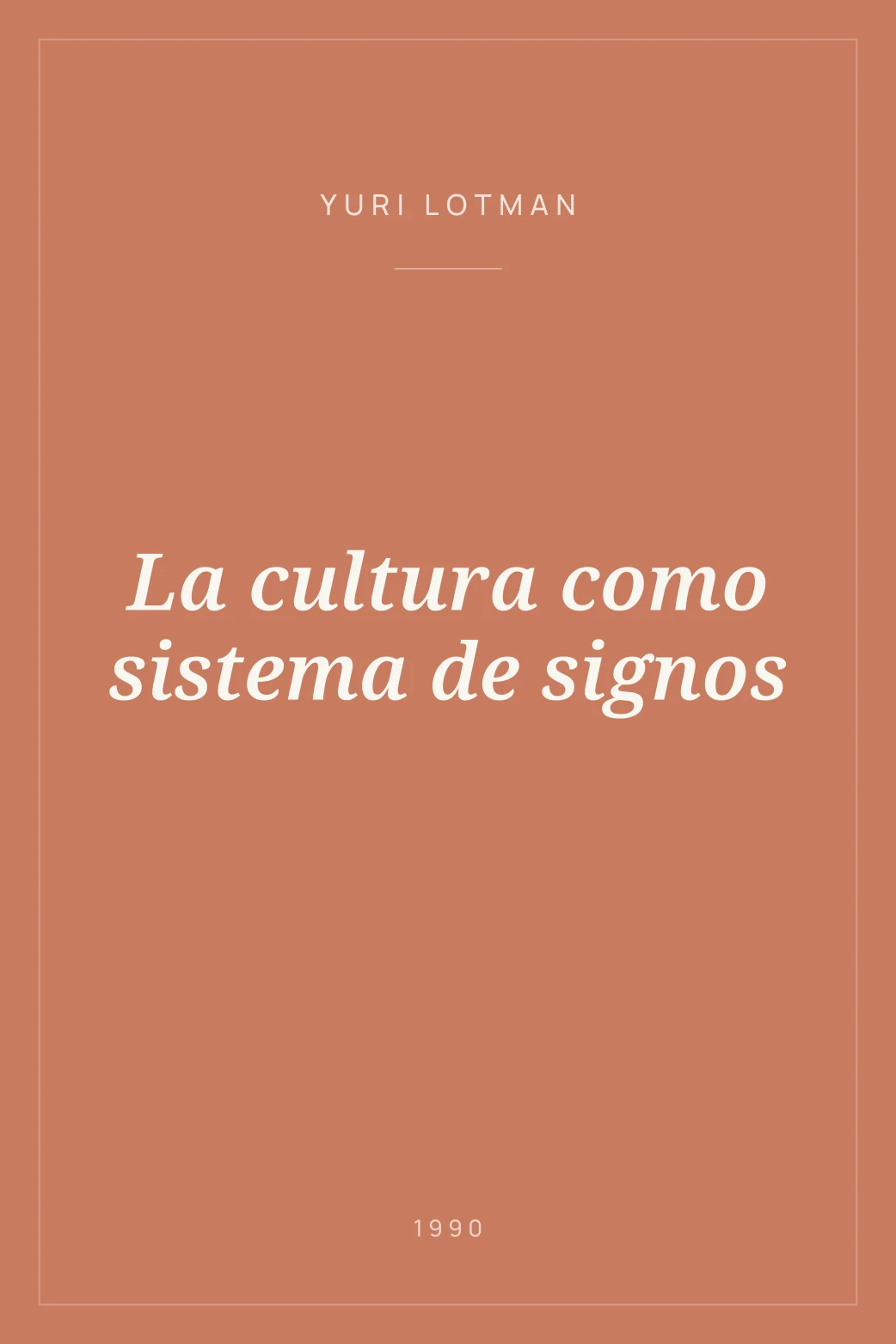 Portada de La cultura como sistema de signos