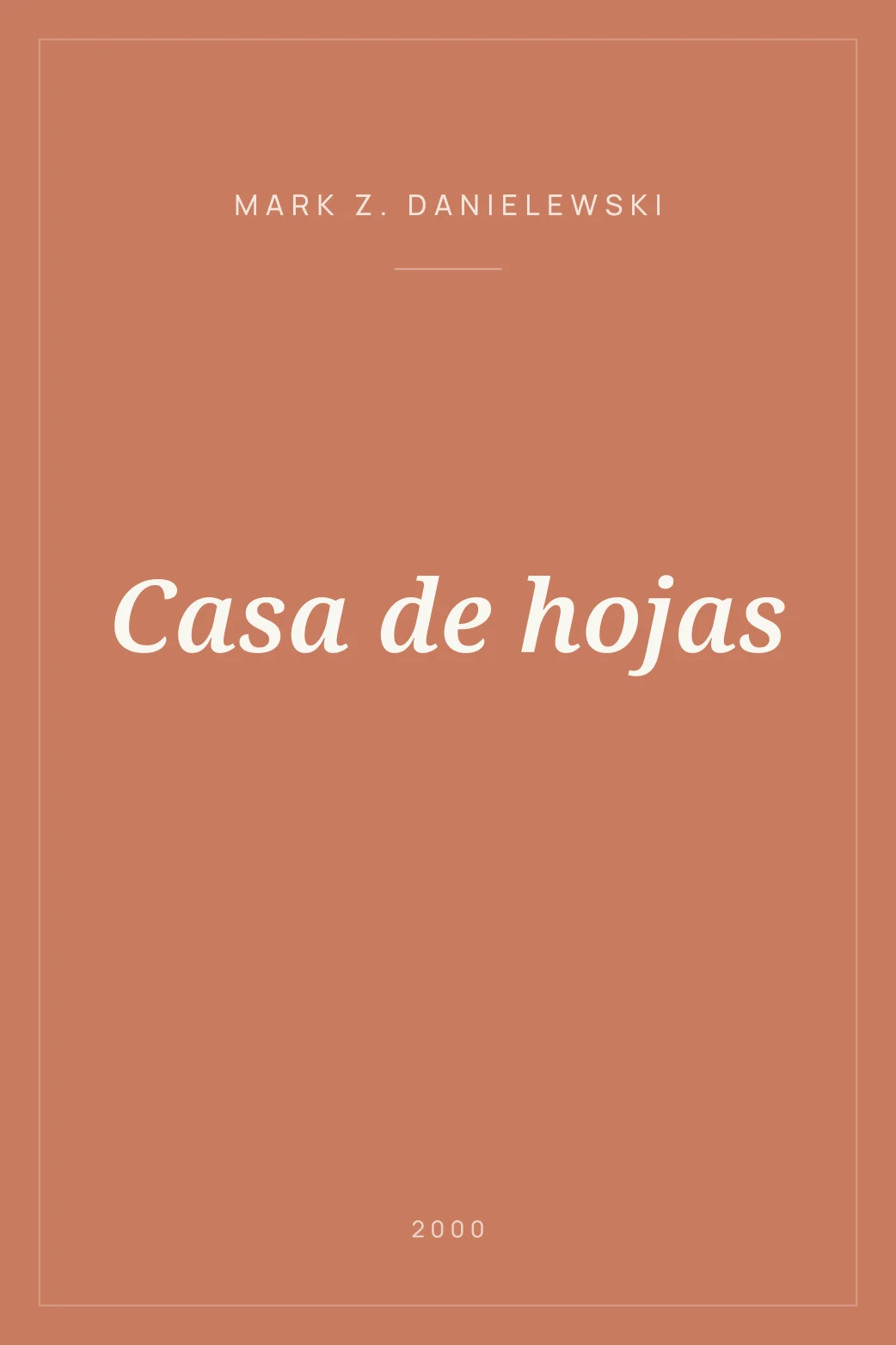 Portada de Casa de hojas