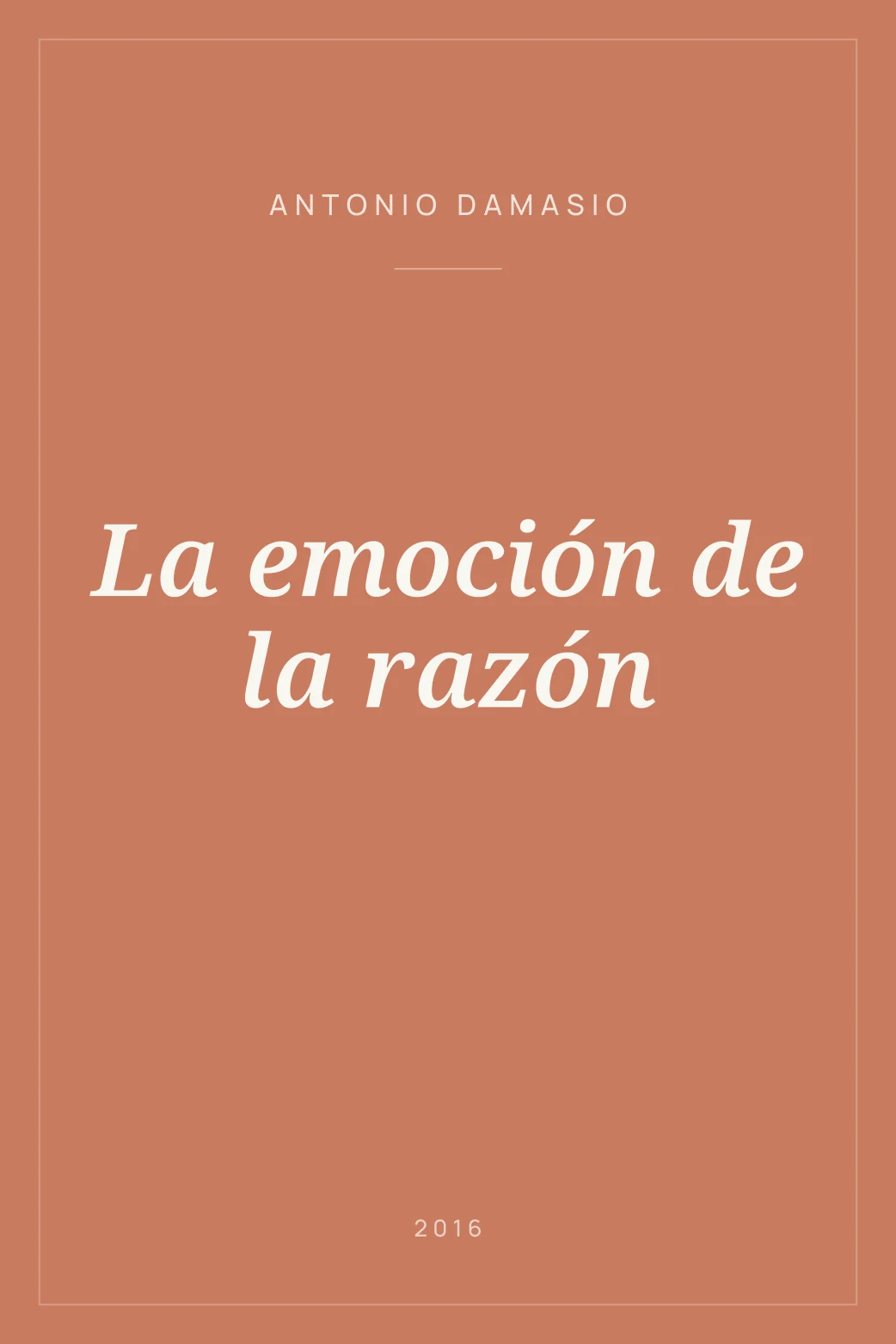 Portada de La emoción de la razón