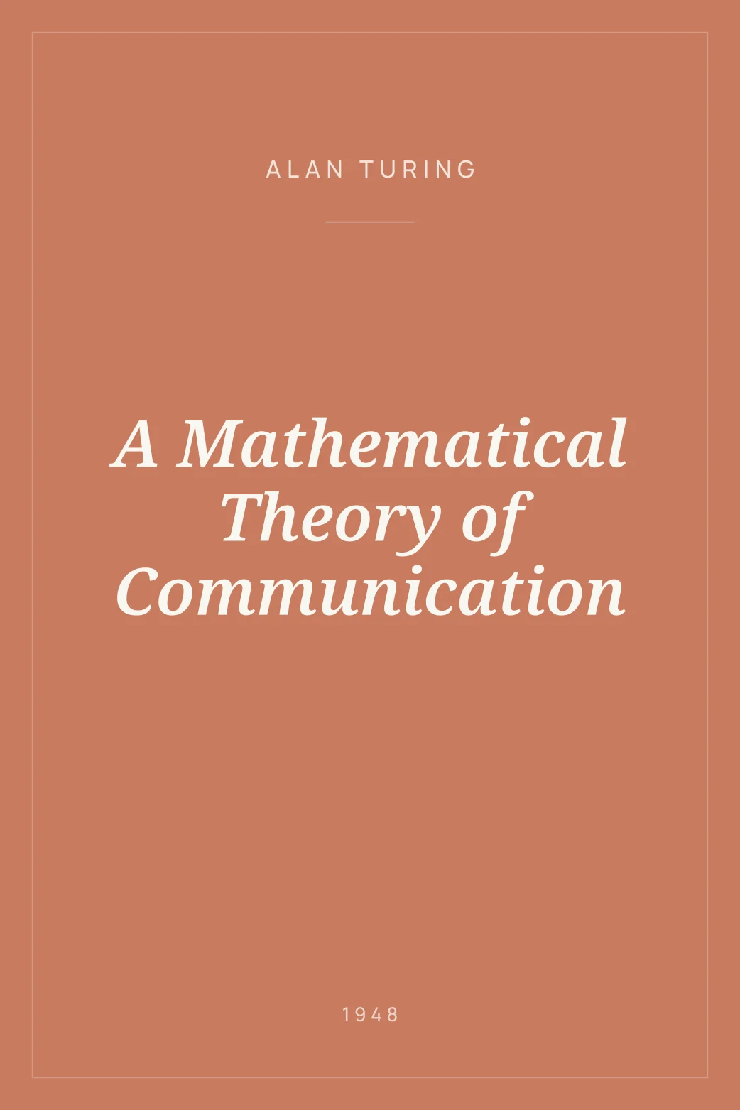 Portada de A Mathematical Theory of Communication