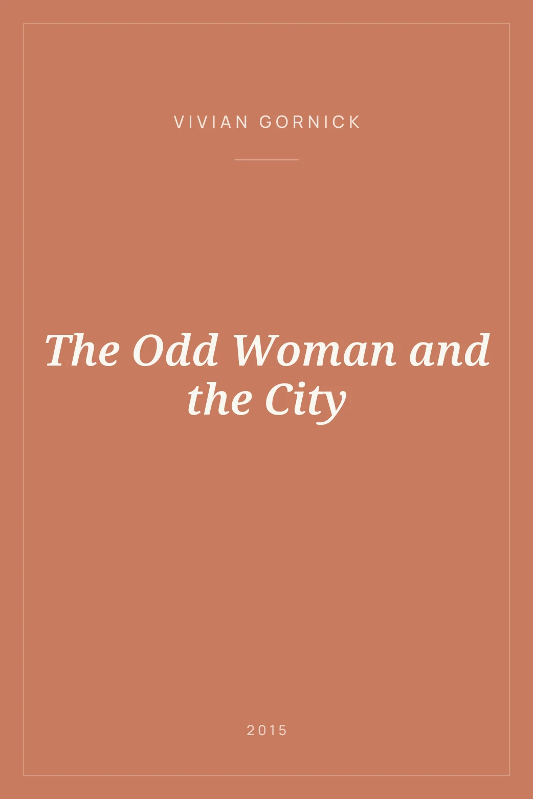 Portada de The Odd Woman and the City
