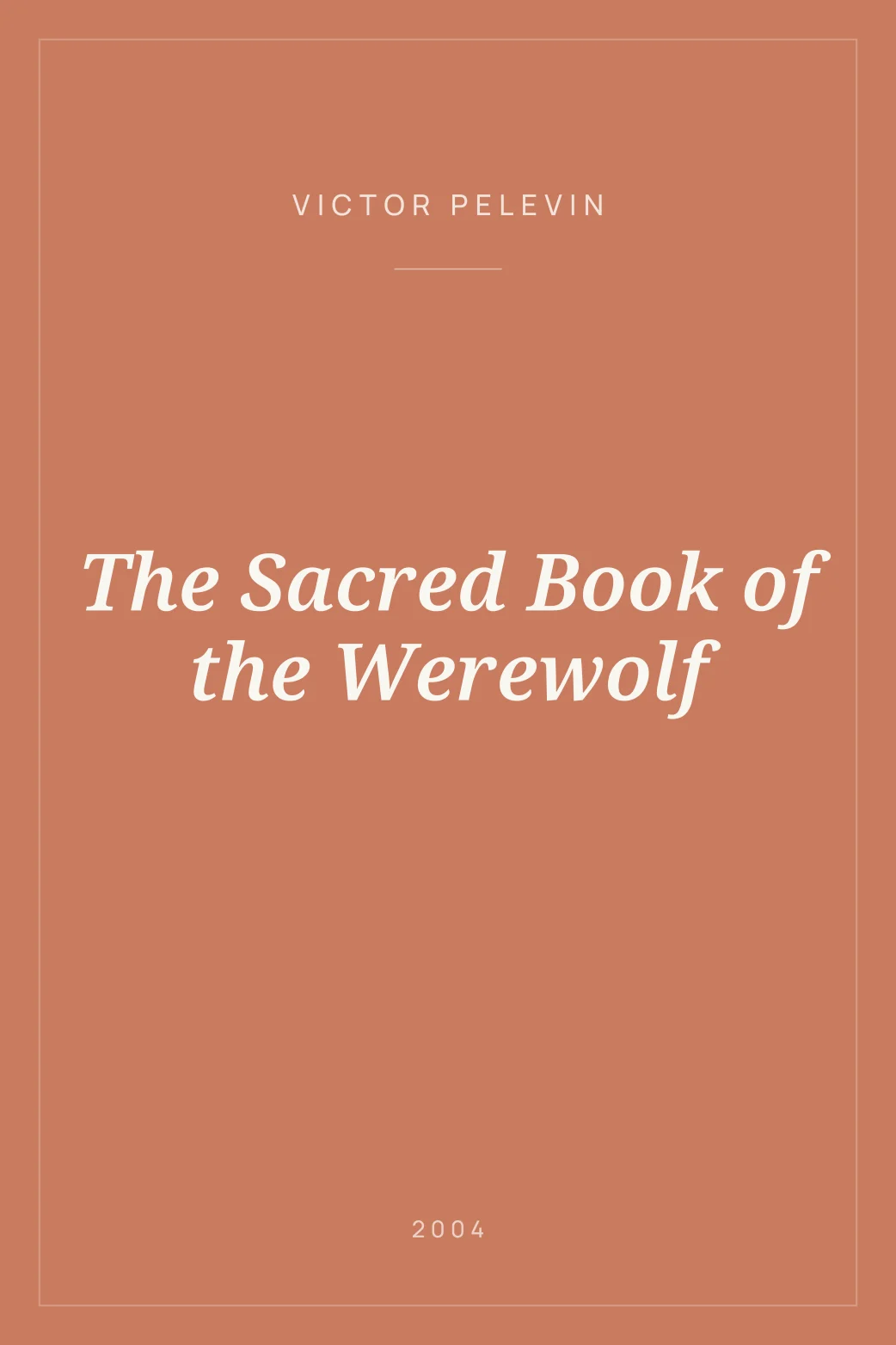Portada de The Sacred Book of the Werewolf