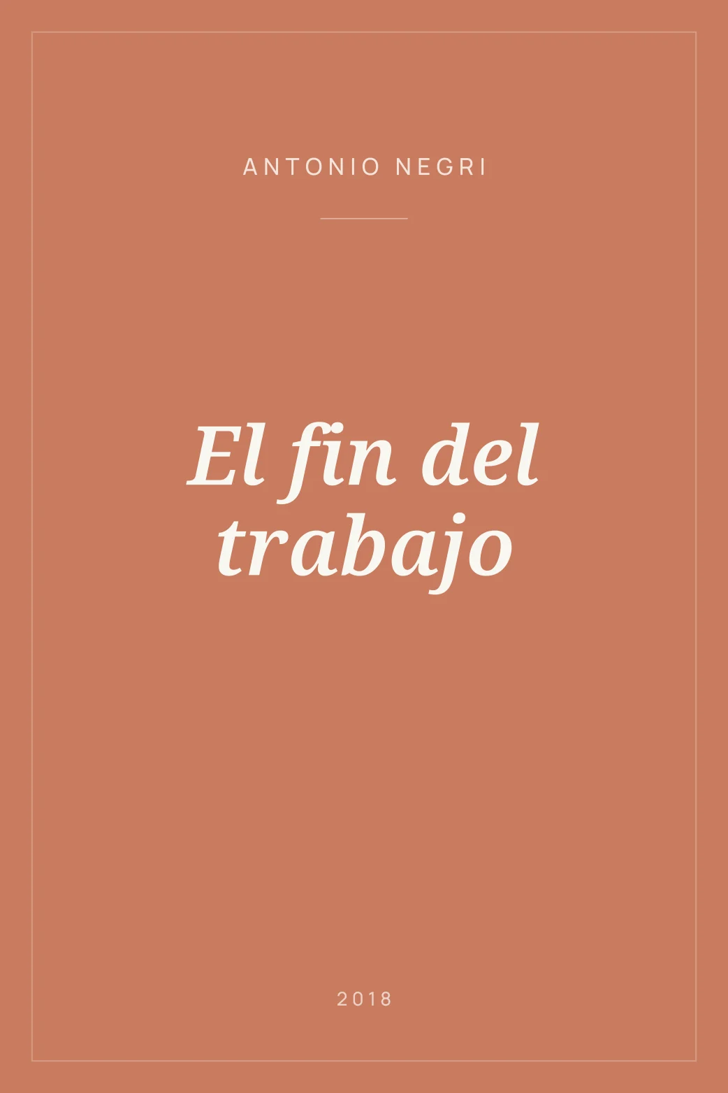 Portada de El fin del trabajo