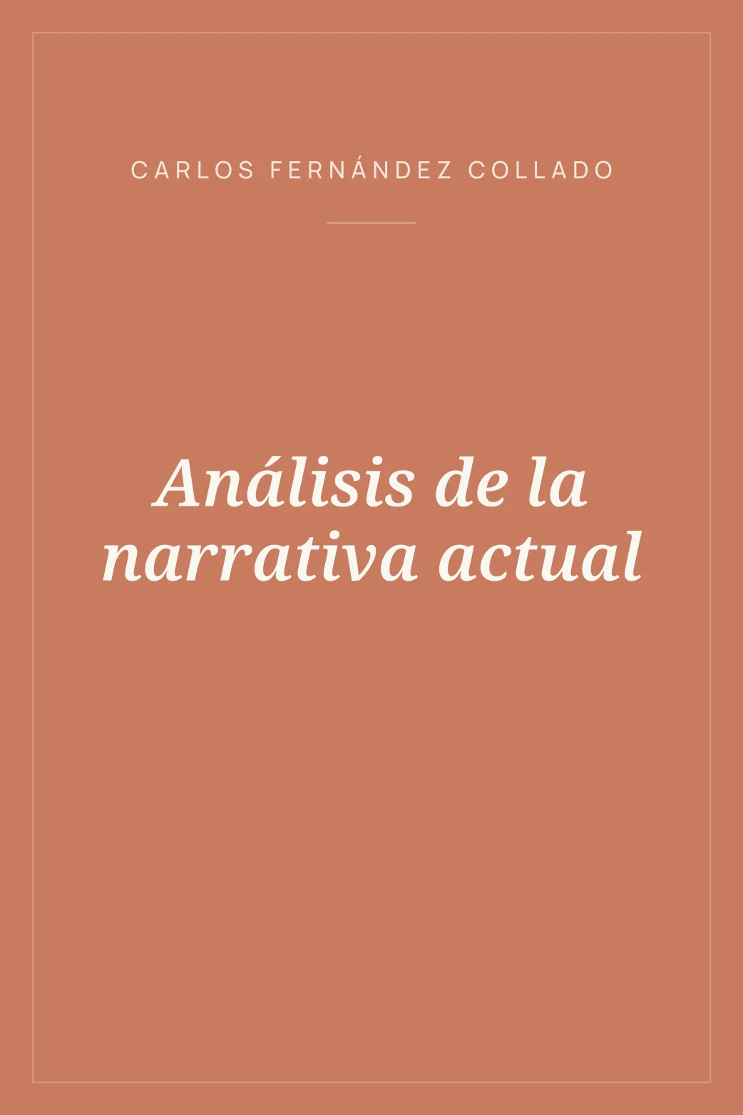 Portada de Análisis de la narrativa actual