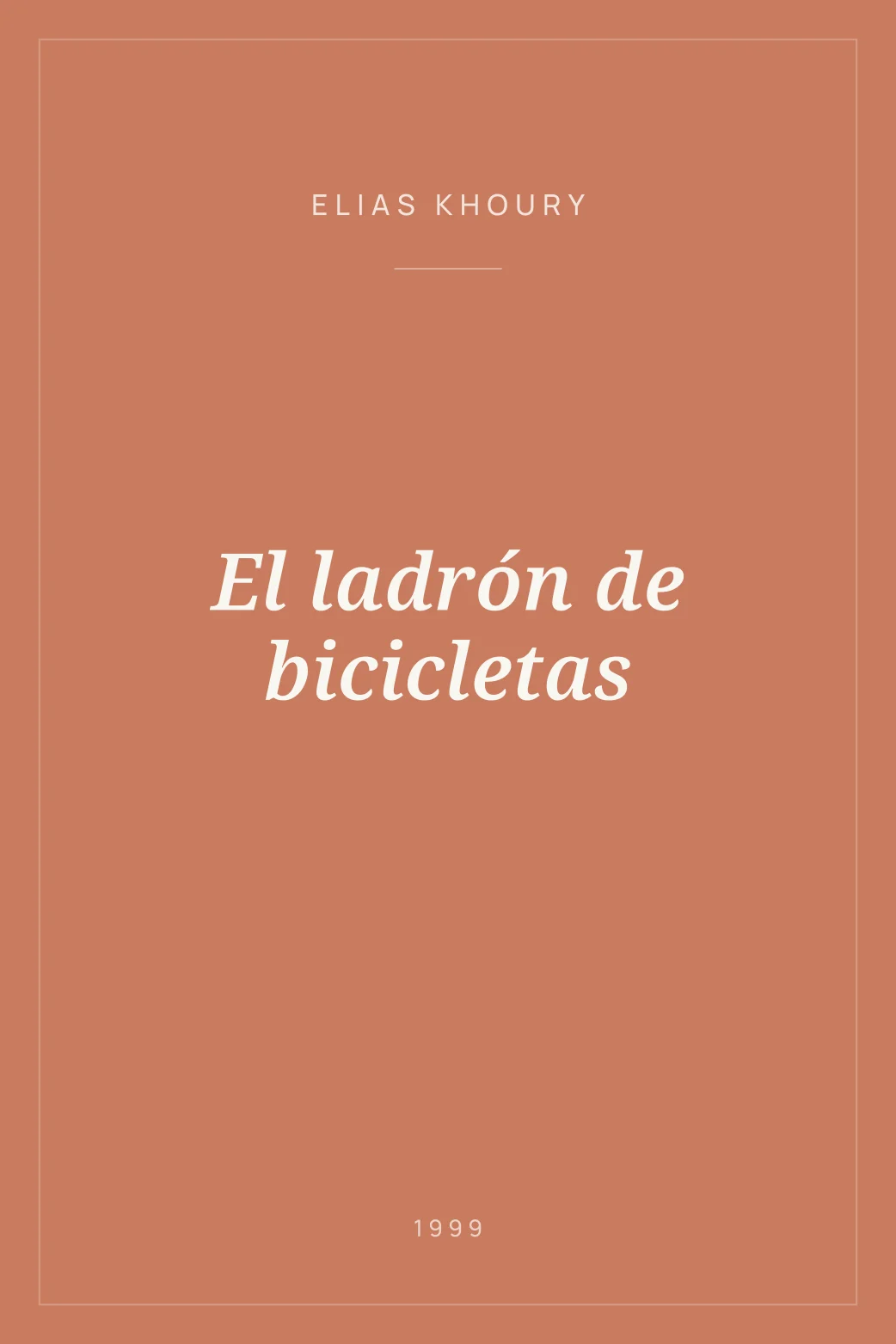 Portada de El ladrón de bicicletas