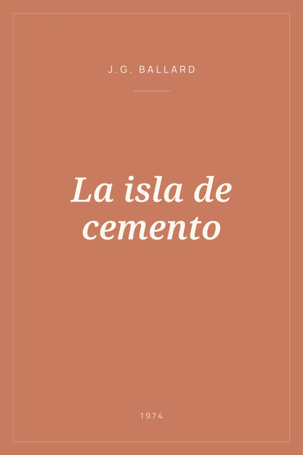 Portada de La isla de cemento