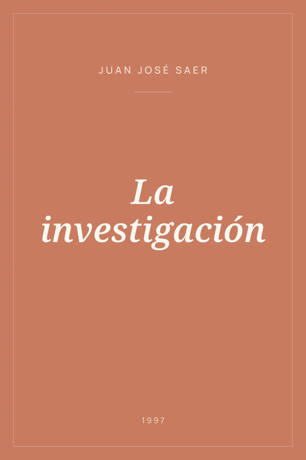 Portada de La investigación