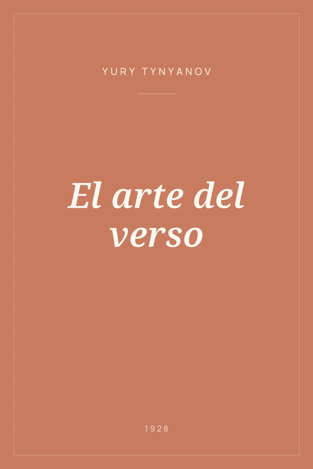Portada de El arte del verso