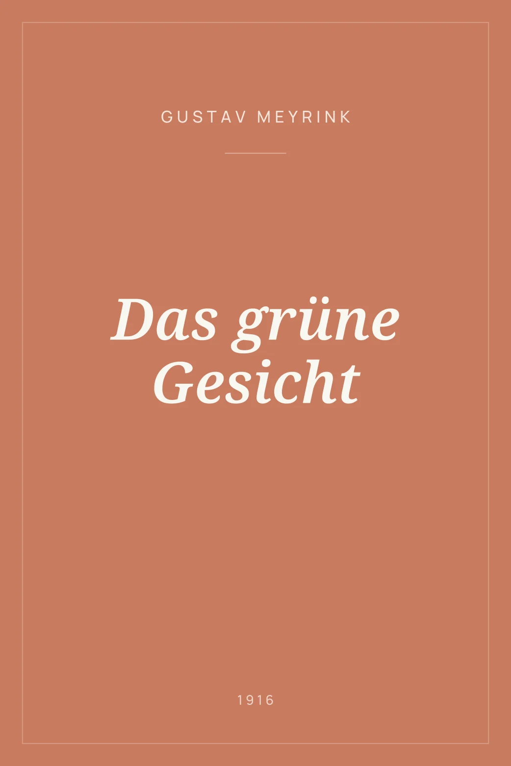 Portada de Das grüne Gesicht