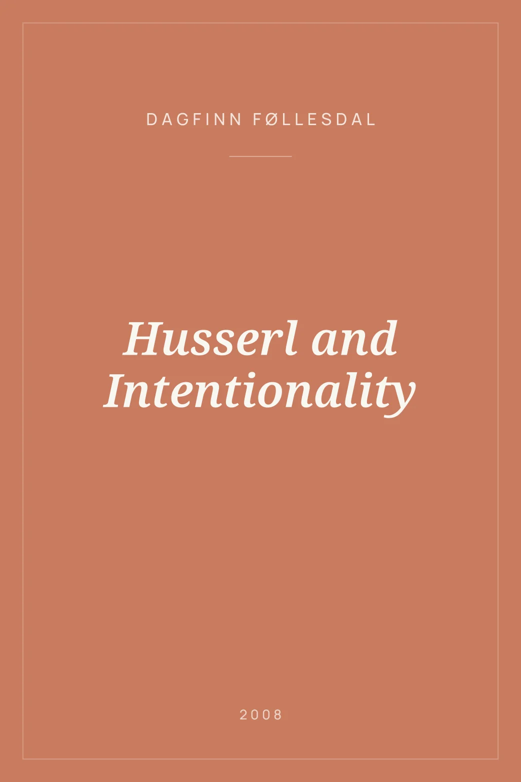 Portada de Husserl and Intentionality