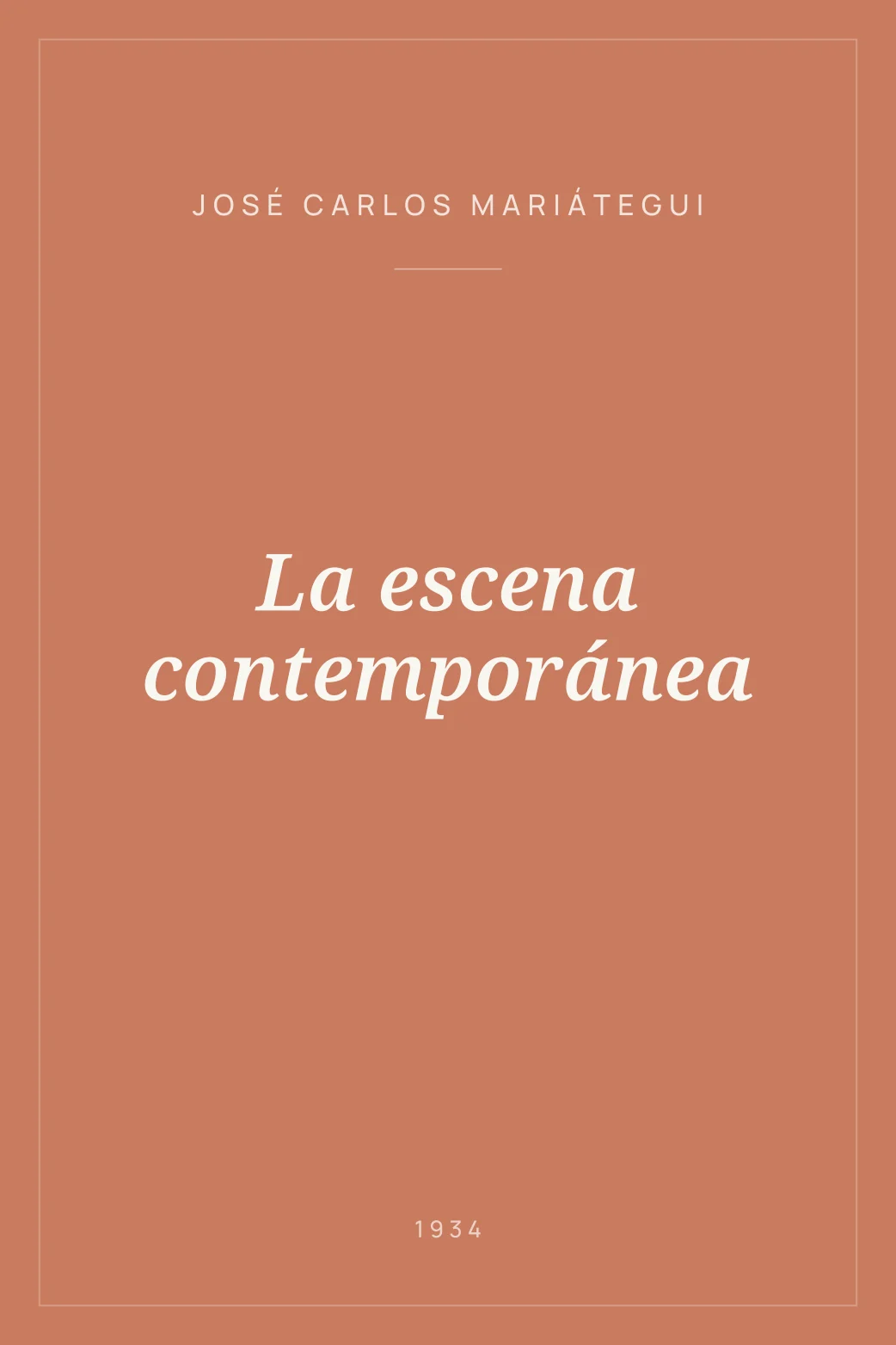 Portada de La escena contemporánea