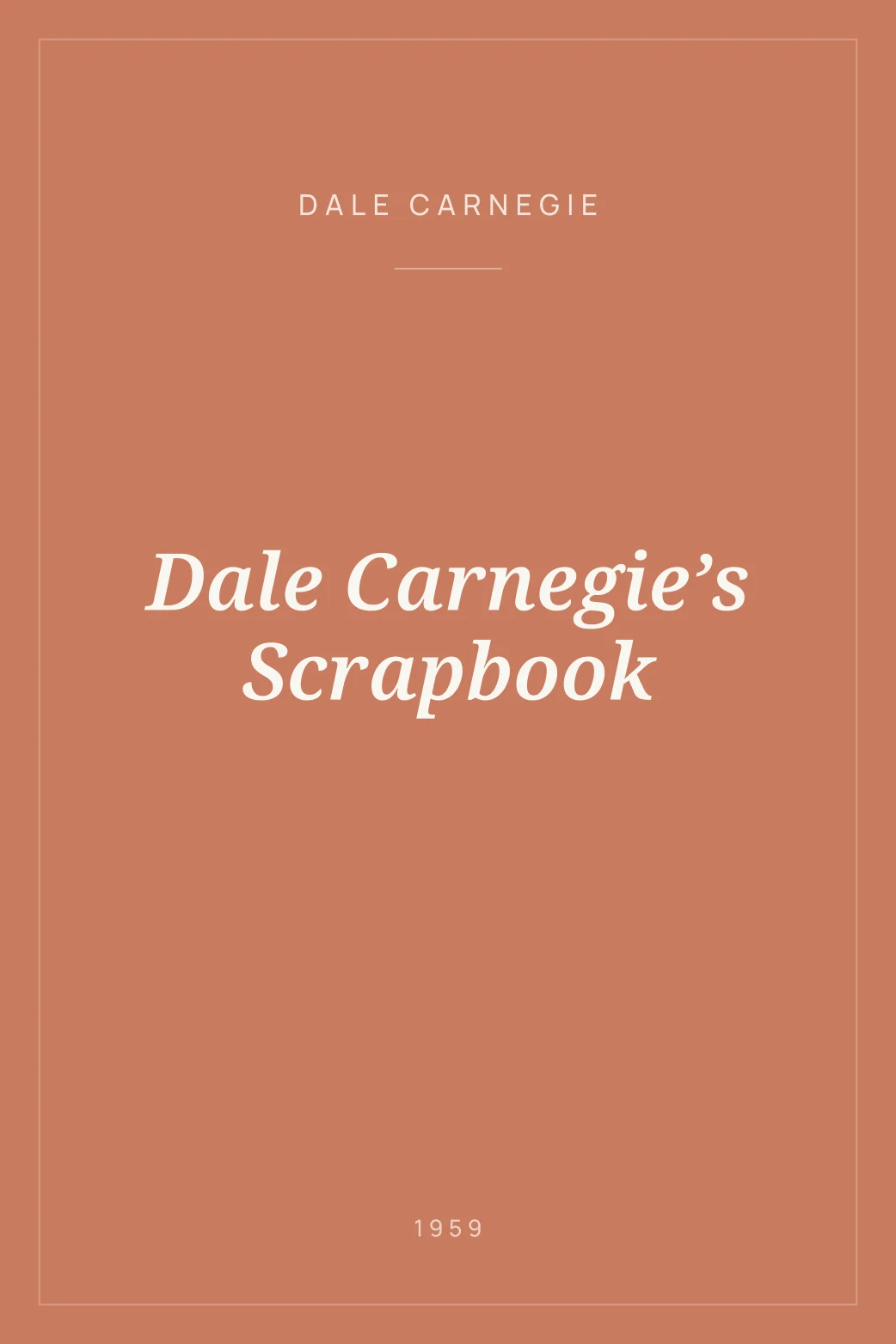 Portada de Dale Carnegie’s Scrapbook