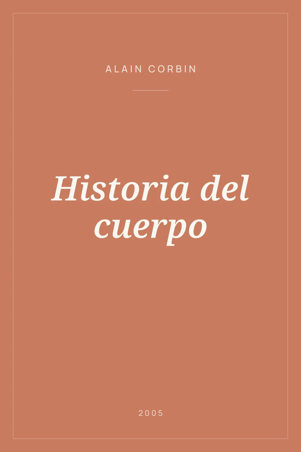 Portada de Historia del cuerpo