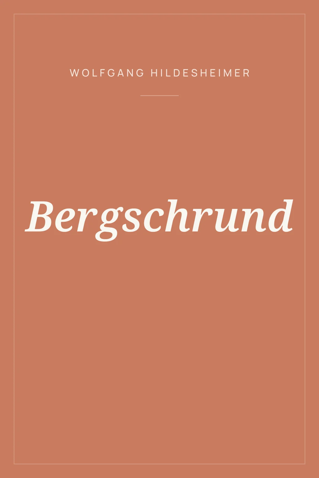 Portada de Bergschrund