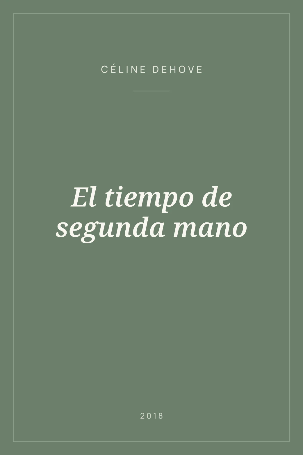 Portada de El tiempo de segunda mano