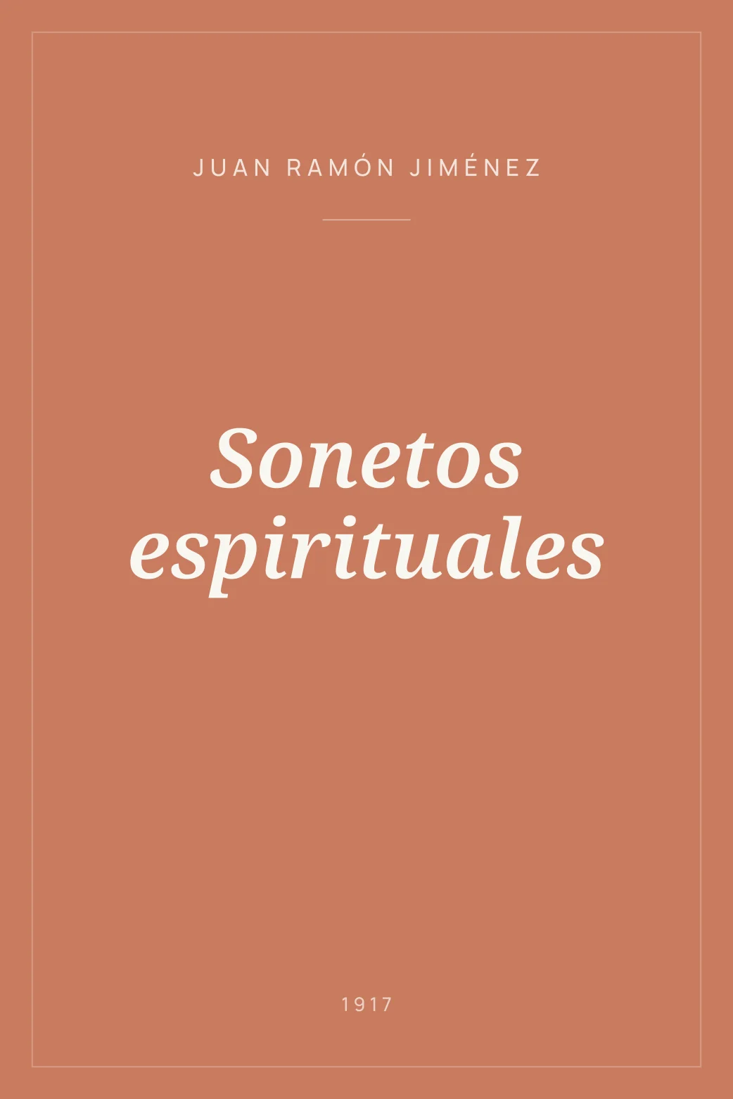 Portada de Sonetos espirituales