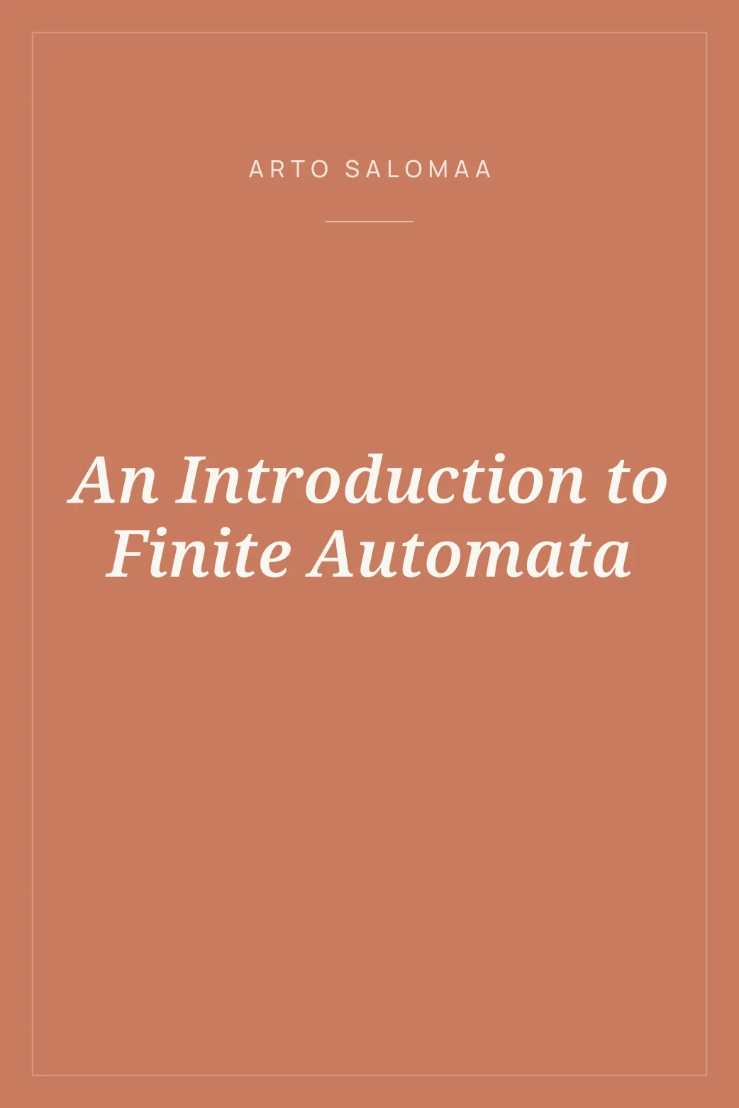 Portada de An Introduction to Finite Automata