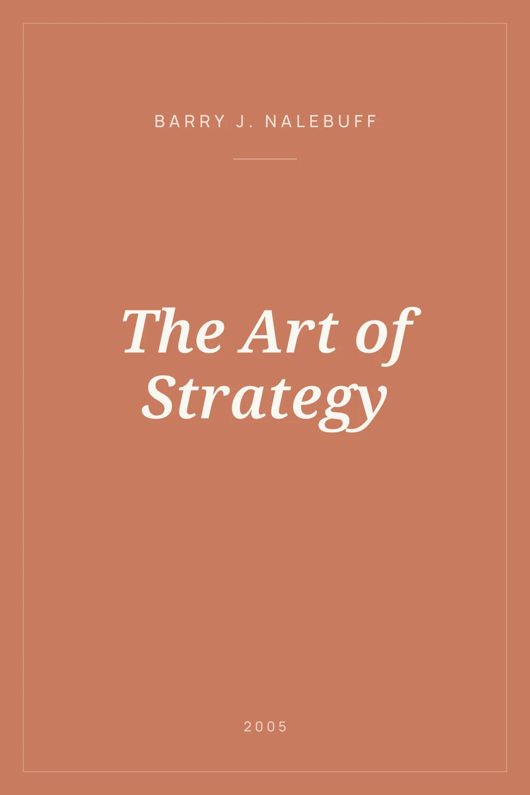 Portada de The Art of Strategy