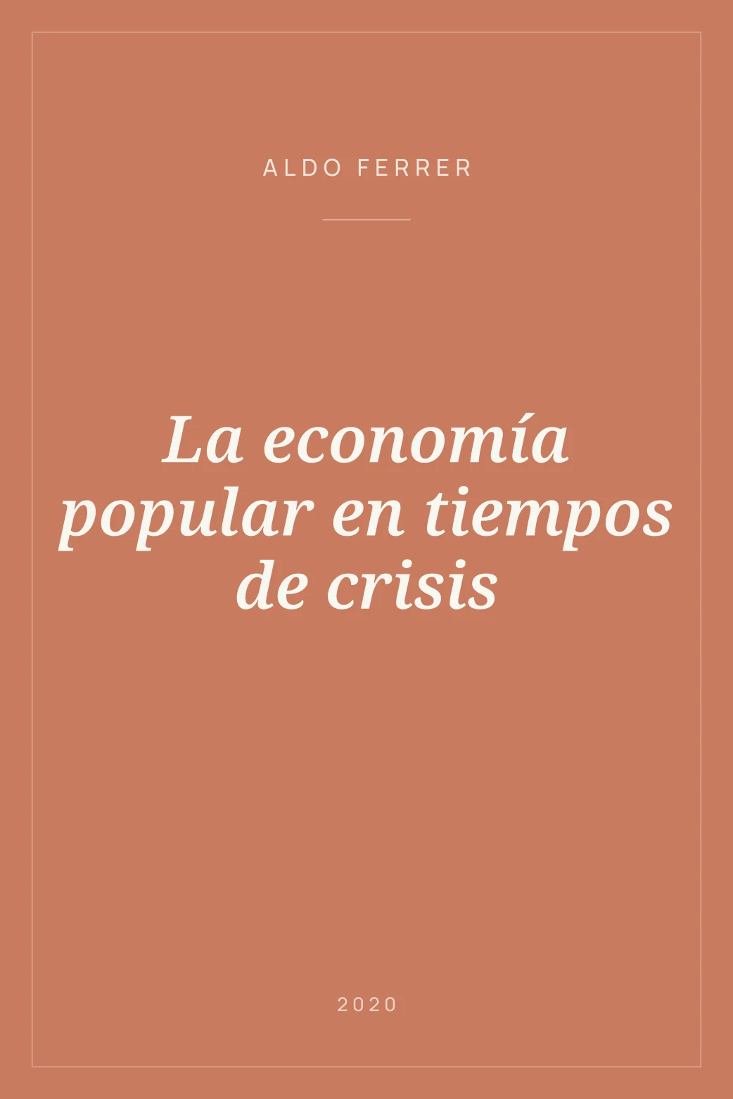 Portada de La economía popular en tiempos de crisis