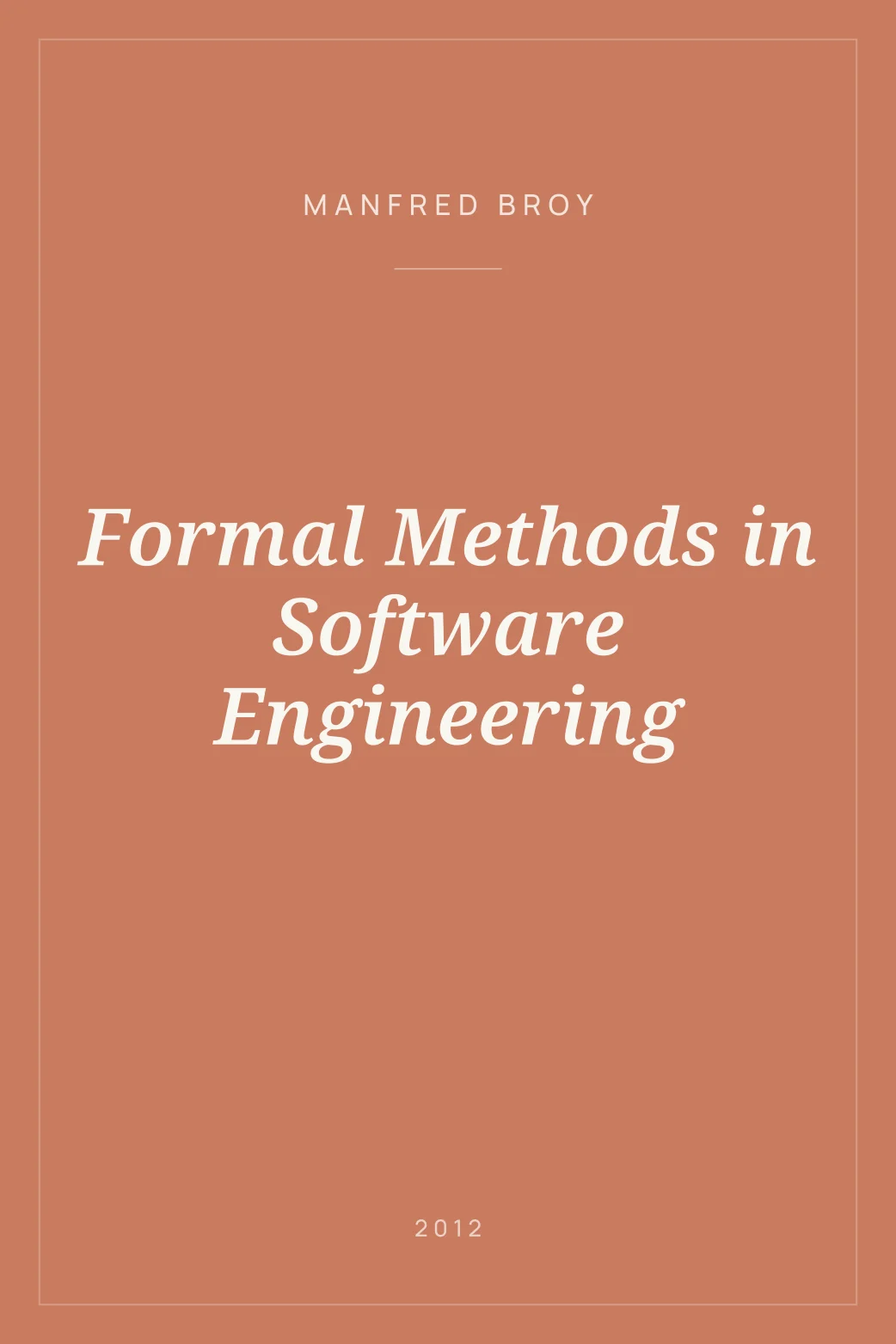 Portada de Formal Methods in Software Engineering