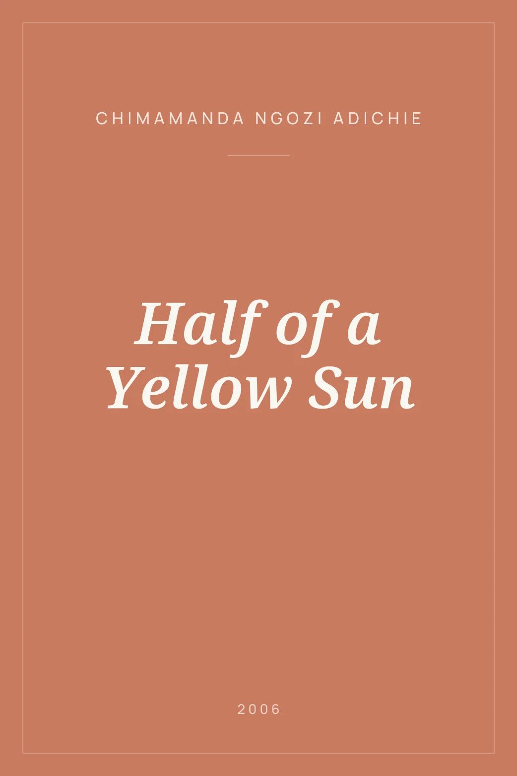 Portada de Half of a Yellow Sun