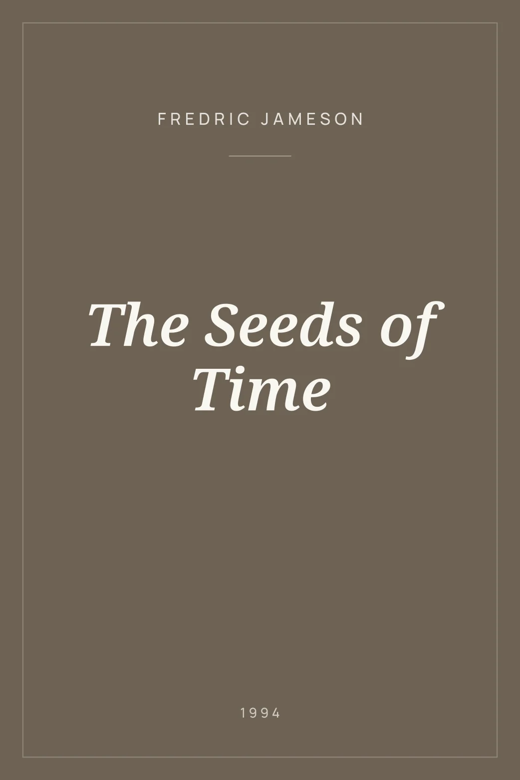 Portada de The Seeds of Time
