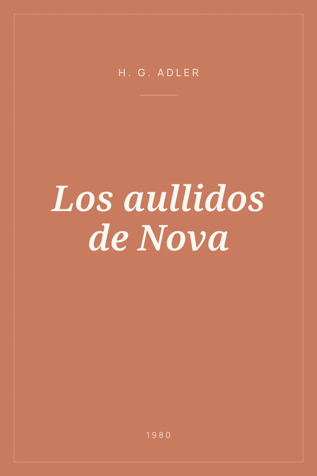Portada de Los aullidos de Nova