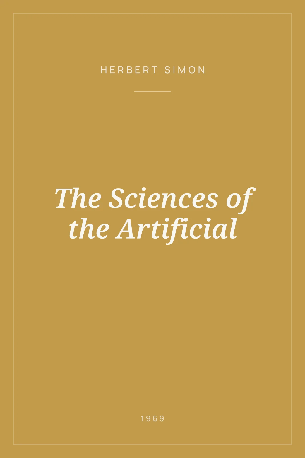 Portada de The Sciences of the Artificial