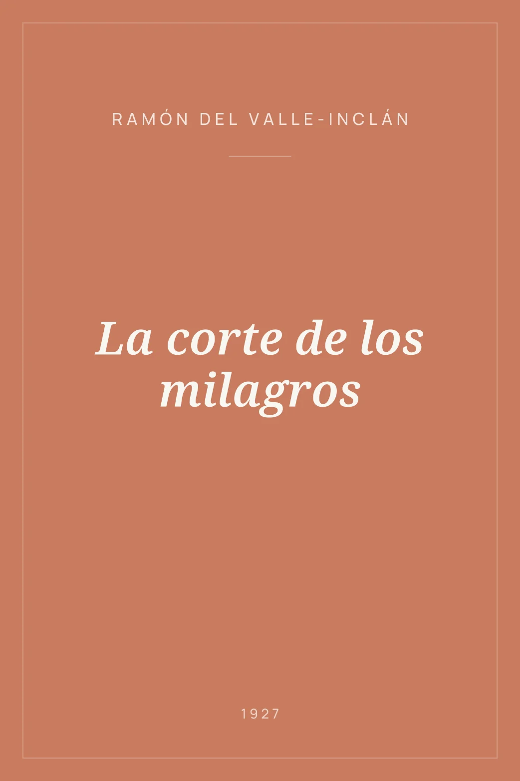 Portada de La corte de los milagros