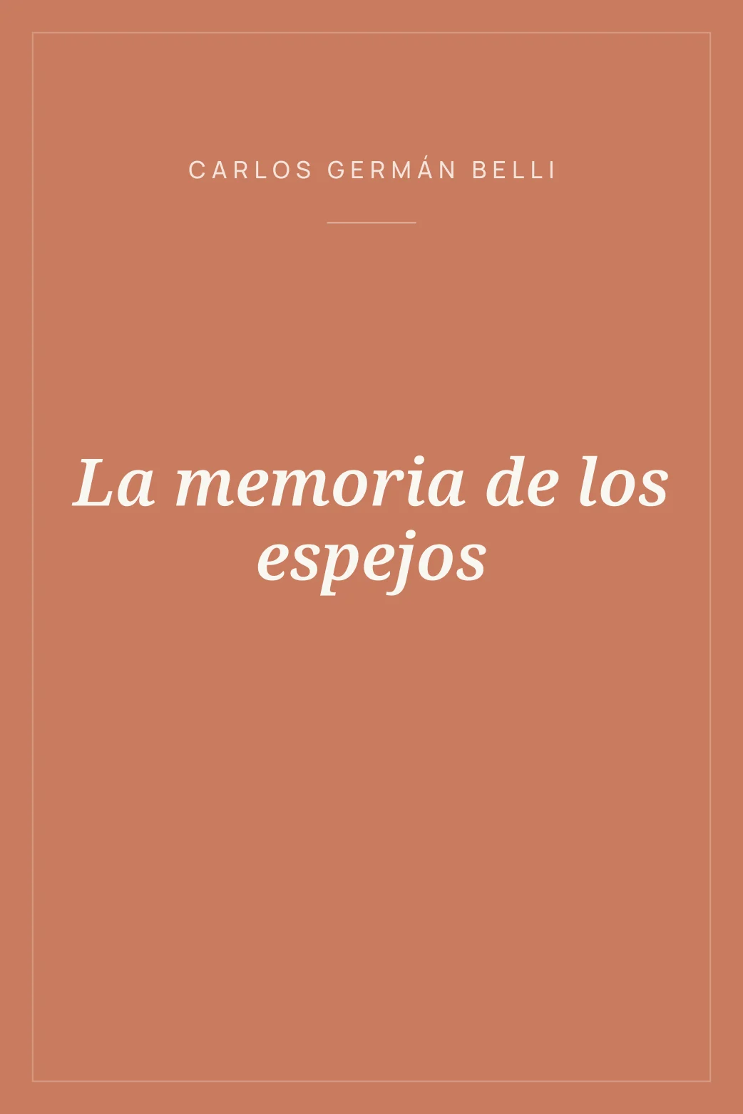 Portada de La memoria de los espejos