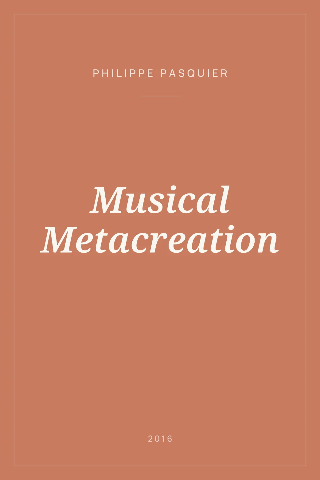 Portada de Musical Metacreation
