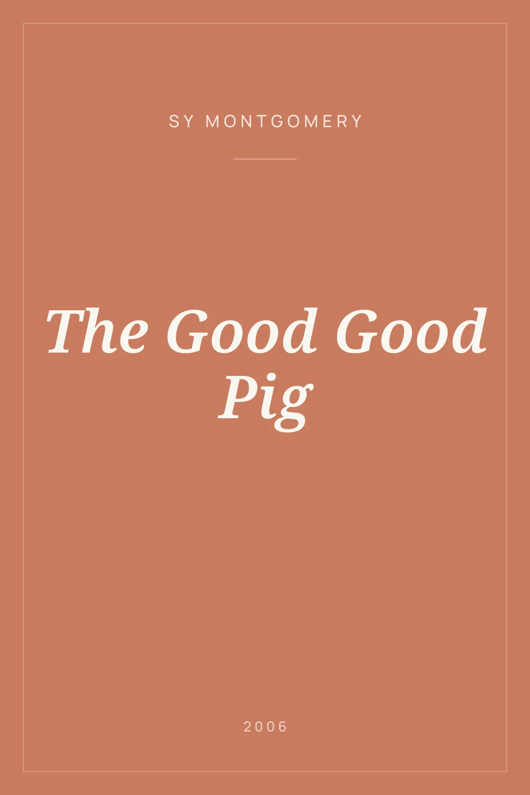 Portada de The Good Good Pig