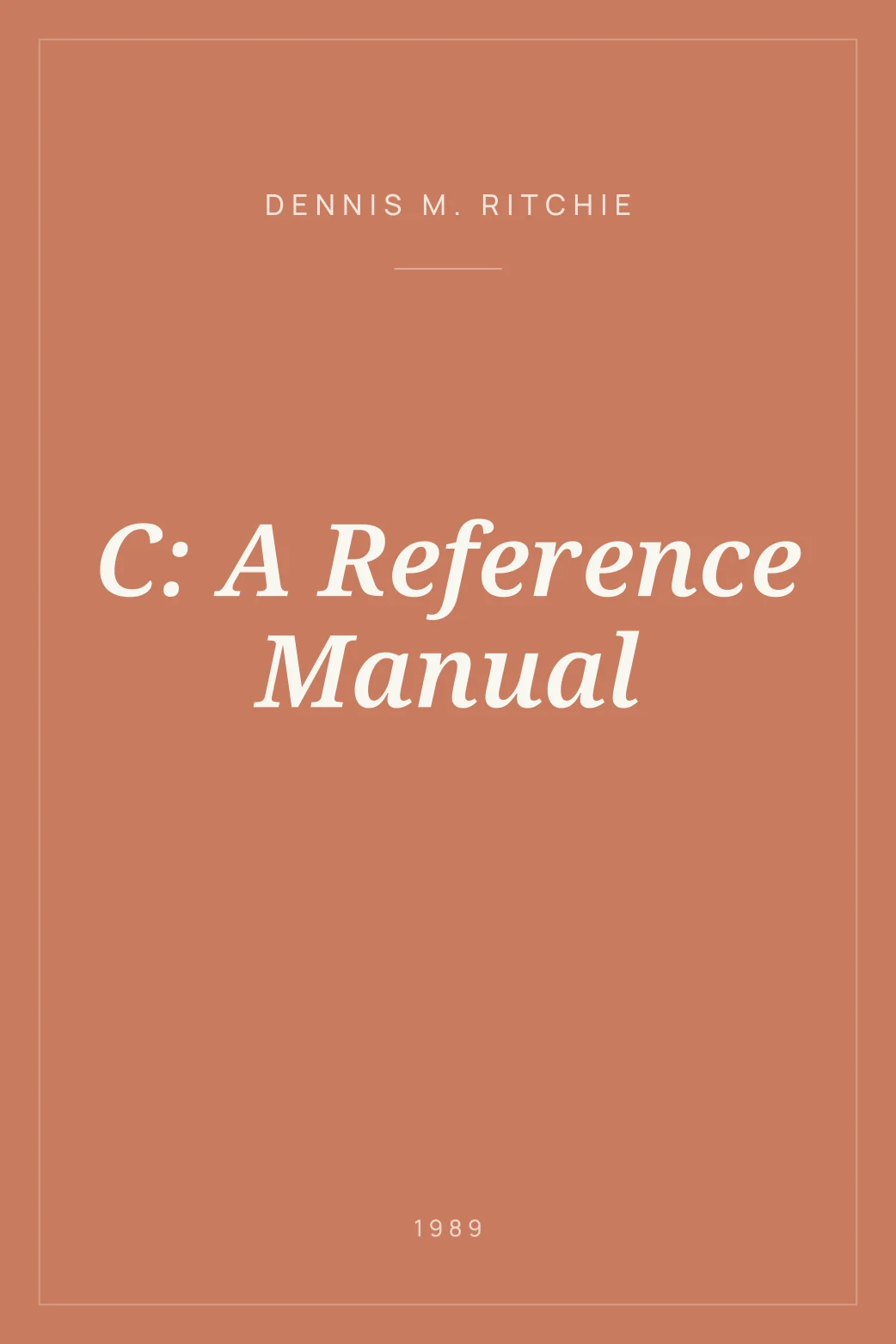 Portada de C: A Reference Manual