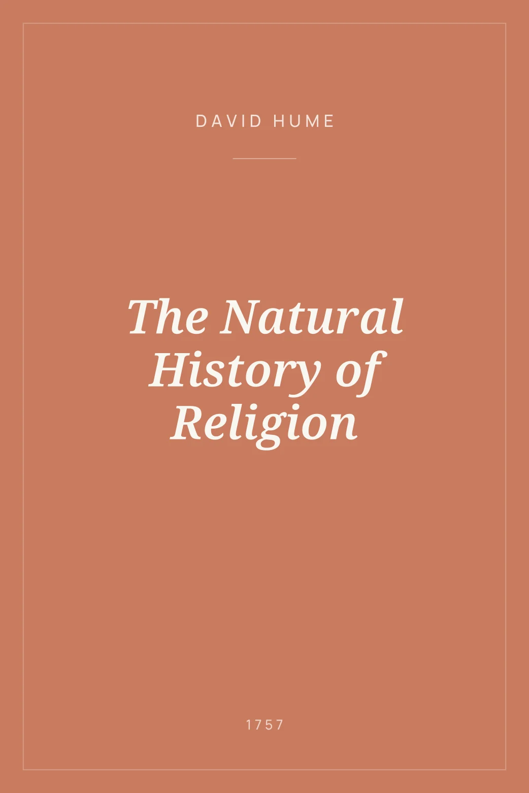 Portada de The Natural History of Religion