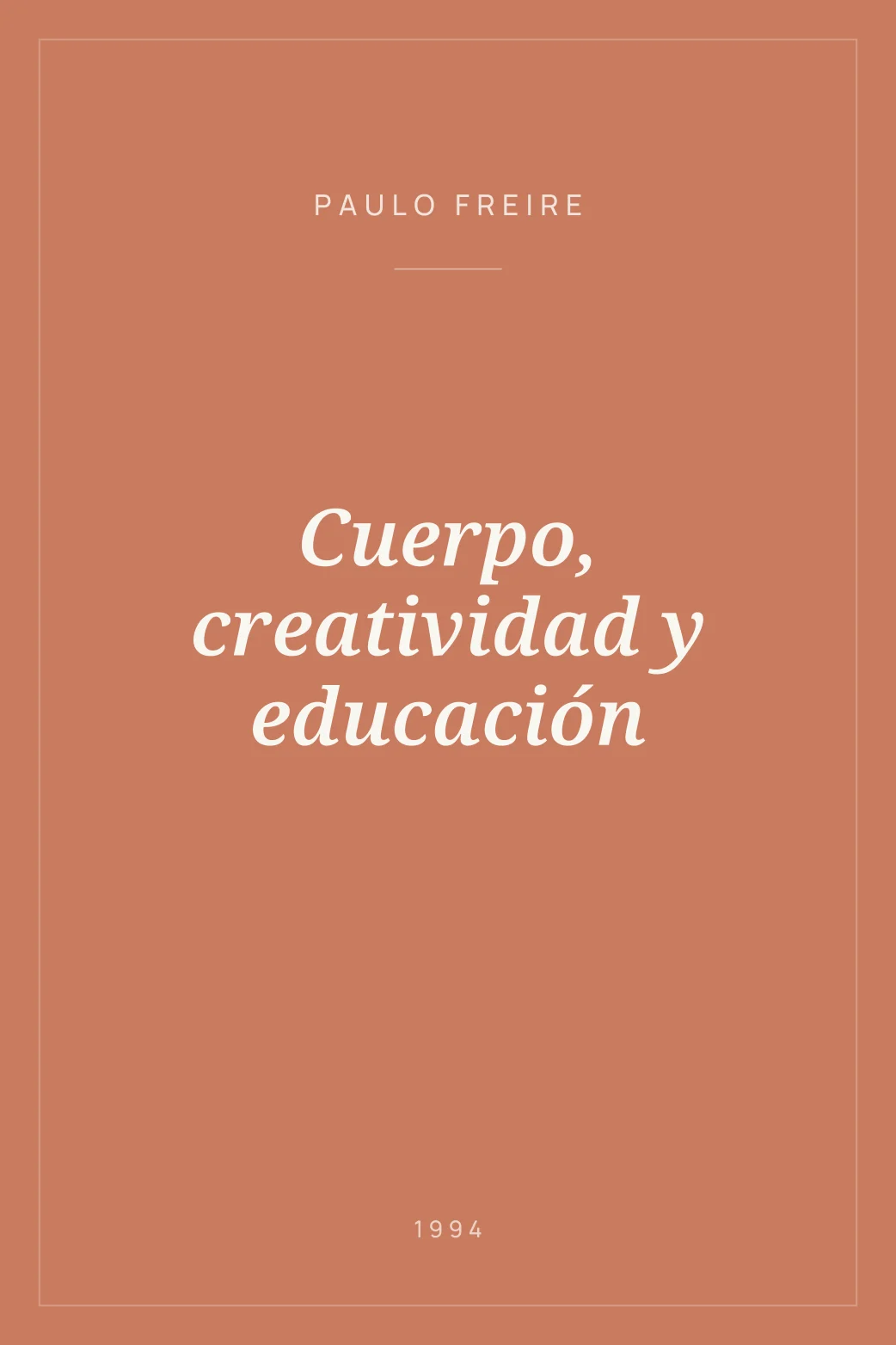 Portada de Cuerpo, creatividad y educación
