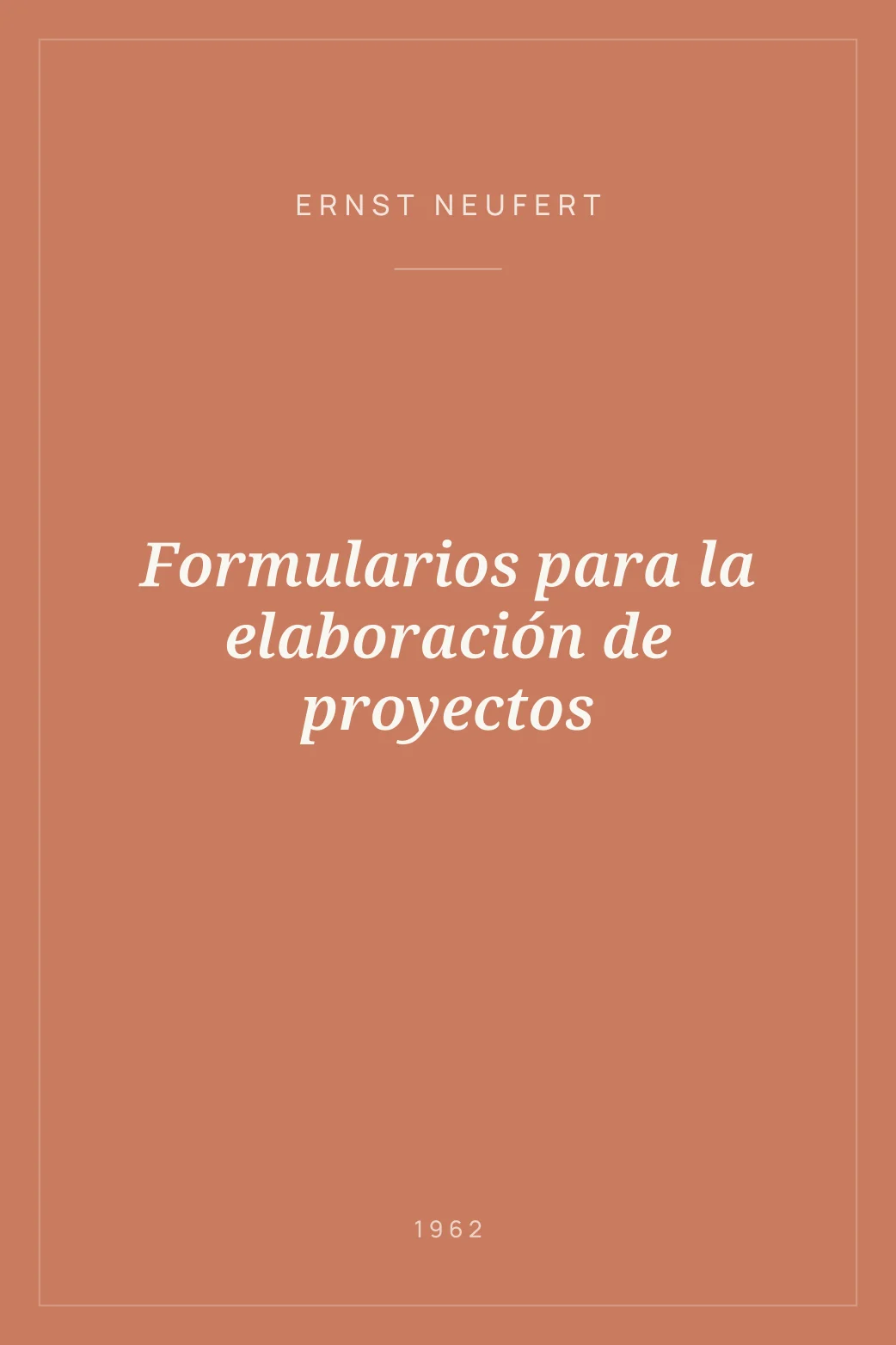 Portada de Formularios para la elaboración de proyectos