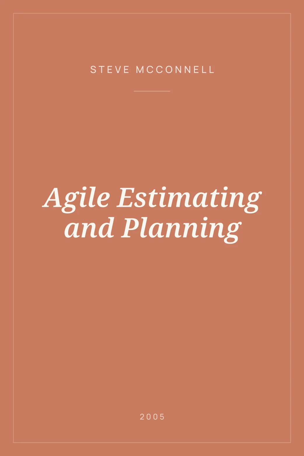 Portada de Agile Estimating and Planning