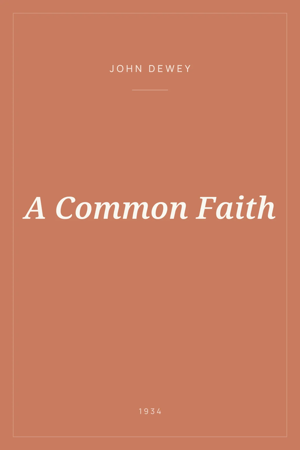 Portada de A Common Faith