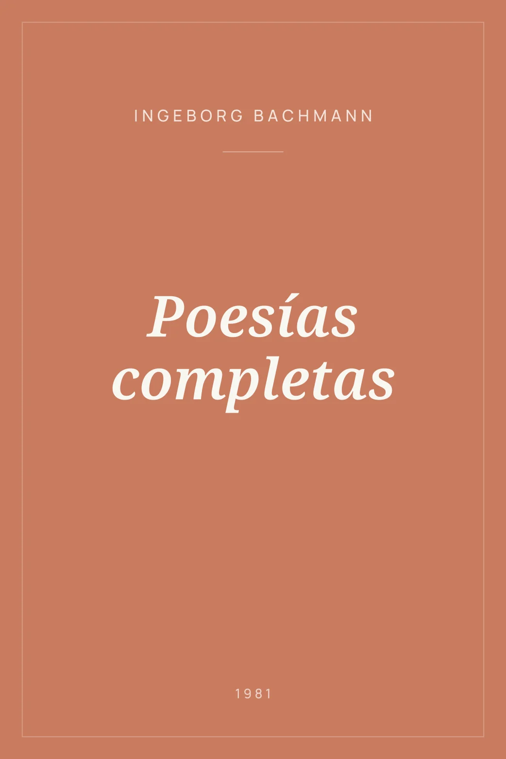 Portada de Poesías completas