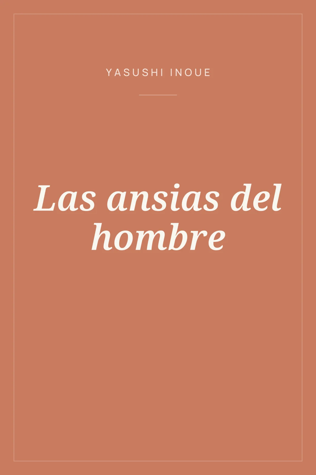 Portada de Las ansias del hombre
