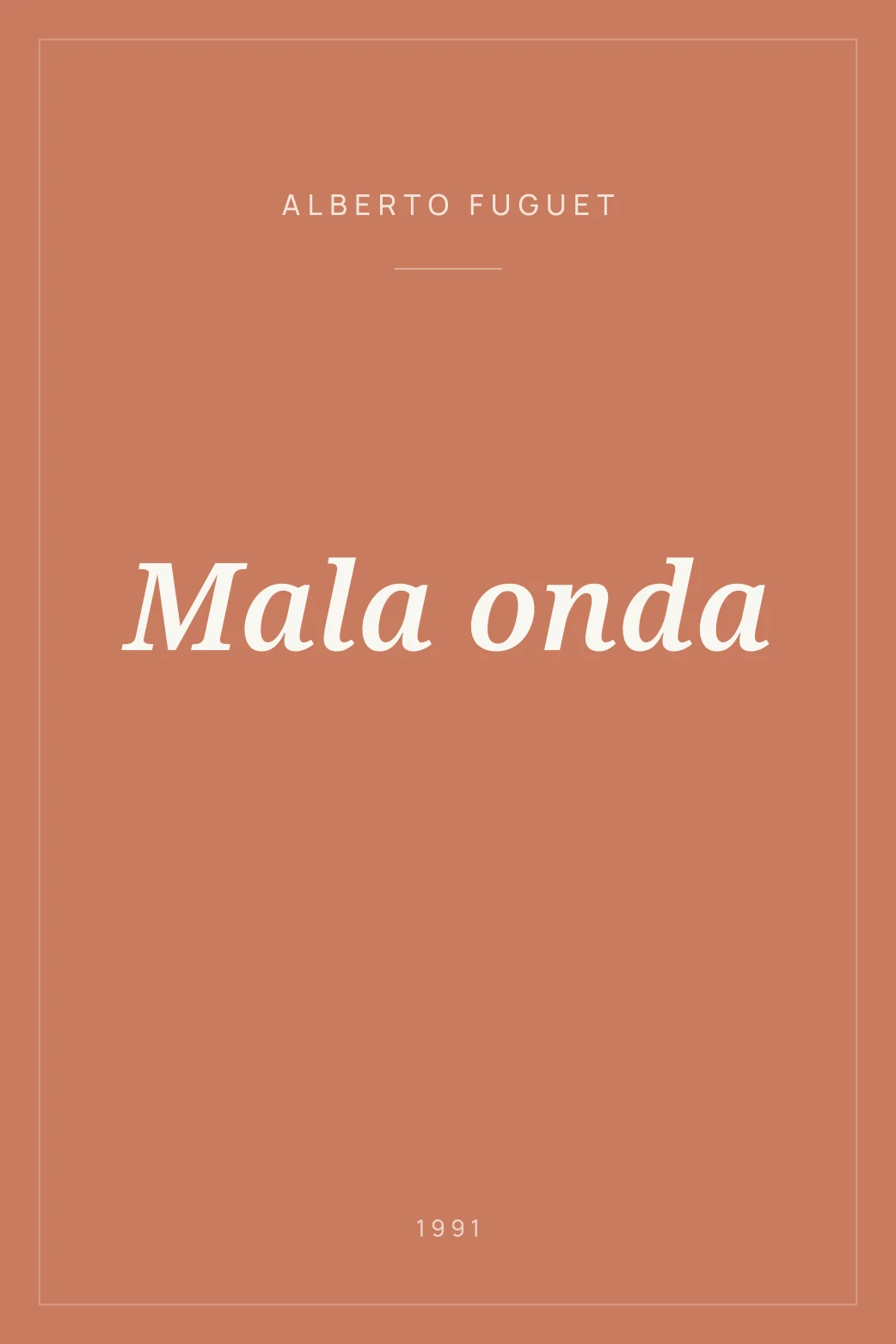 Portada de Mala onda