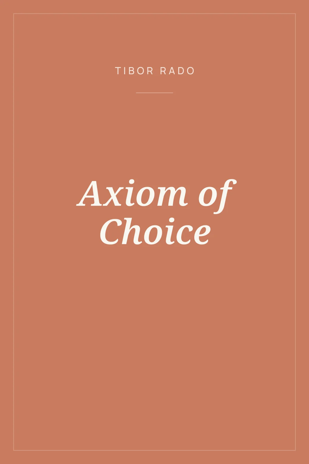 Portada de Axiom of Choice