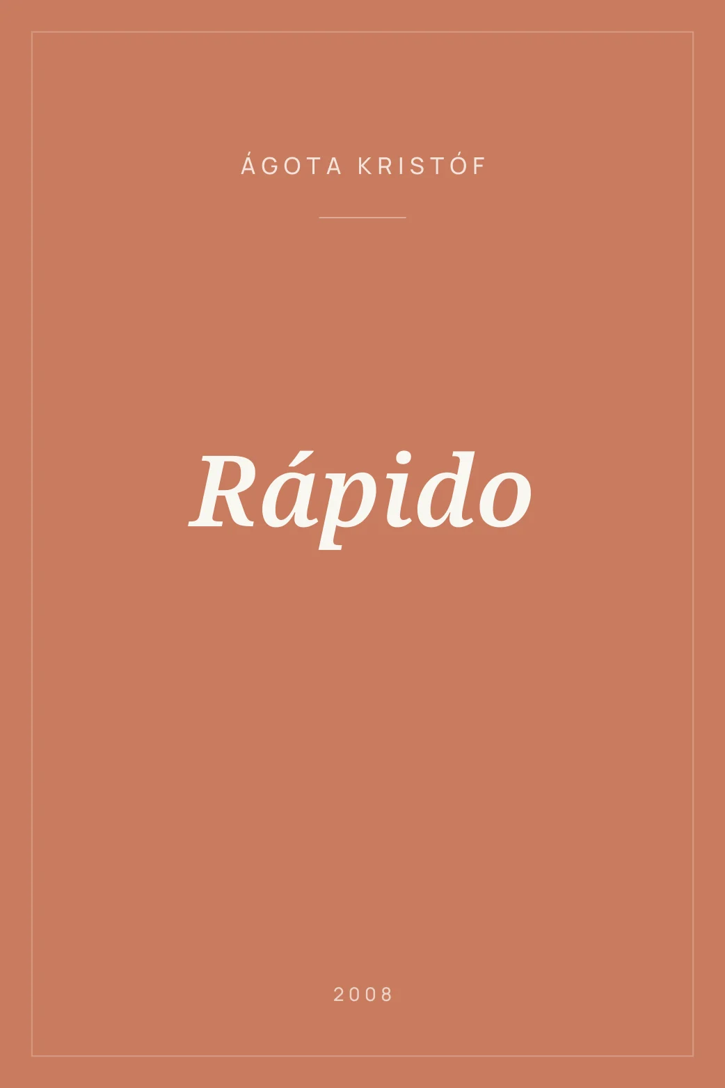 Portada de Rápido