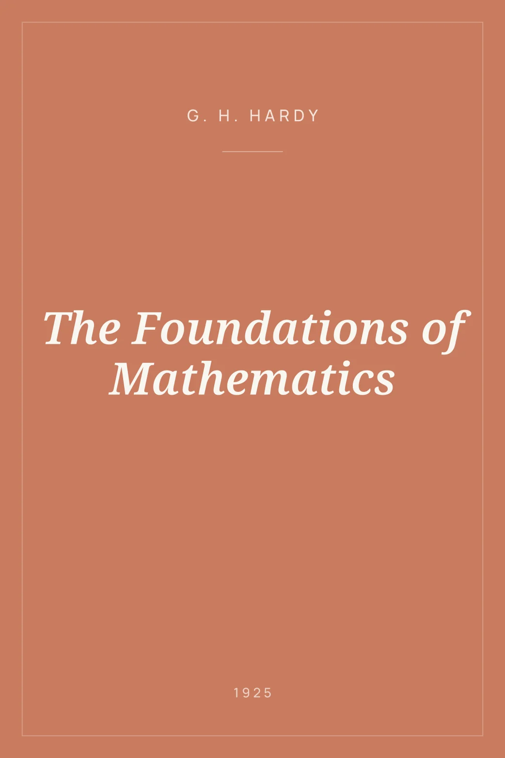Portada de The Foundations of Mathematics