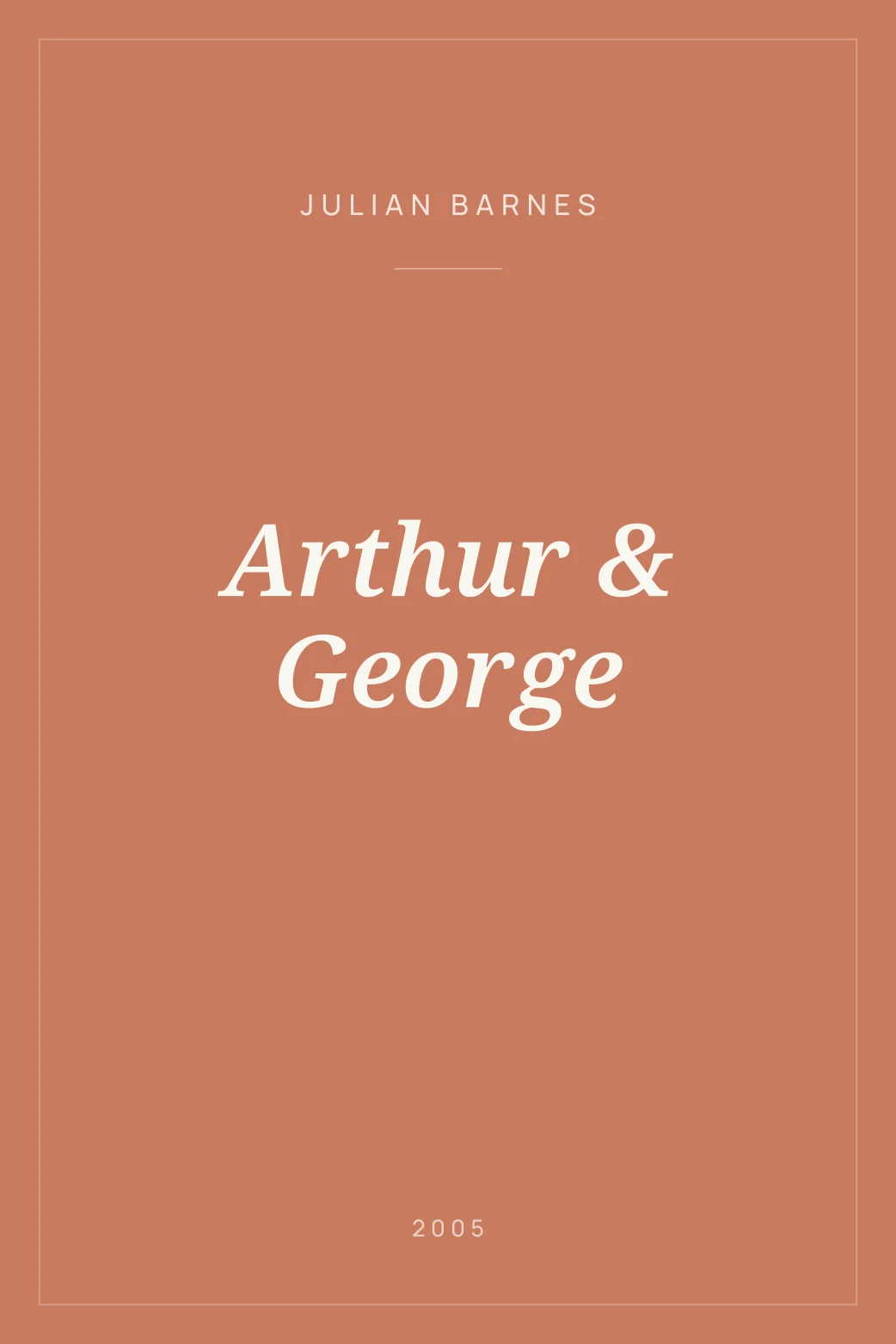 Portada de Arthur & George